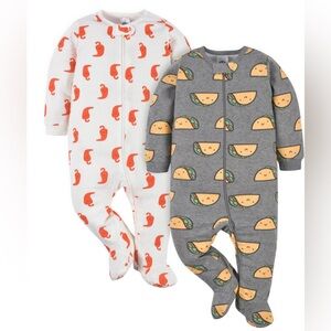 Taco and chili pepper Sleep and Play footies